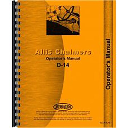 Aftermarket Operator's Manual Fits Allis Chalmers Tractors D14 RAP65523